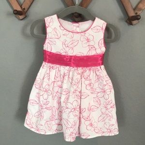 George Dress Baby Sz 12mos Pink Embroidered Floral